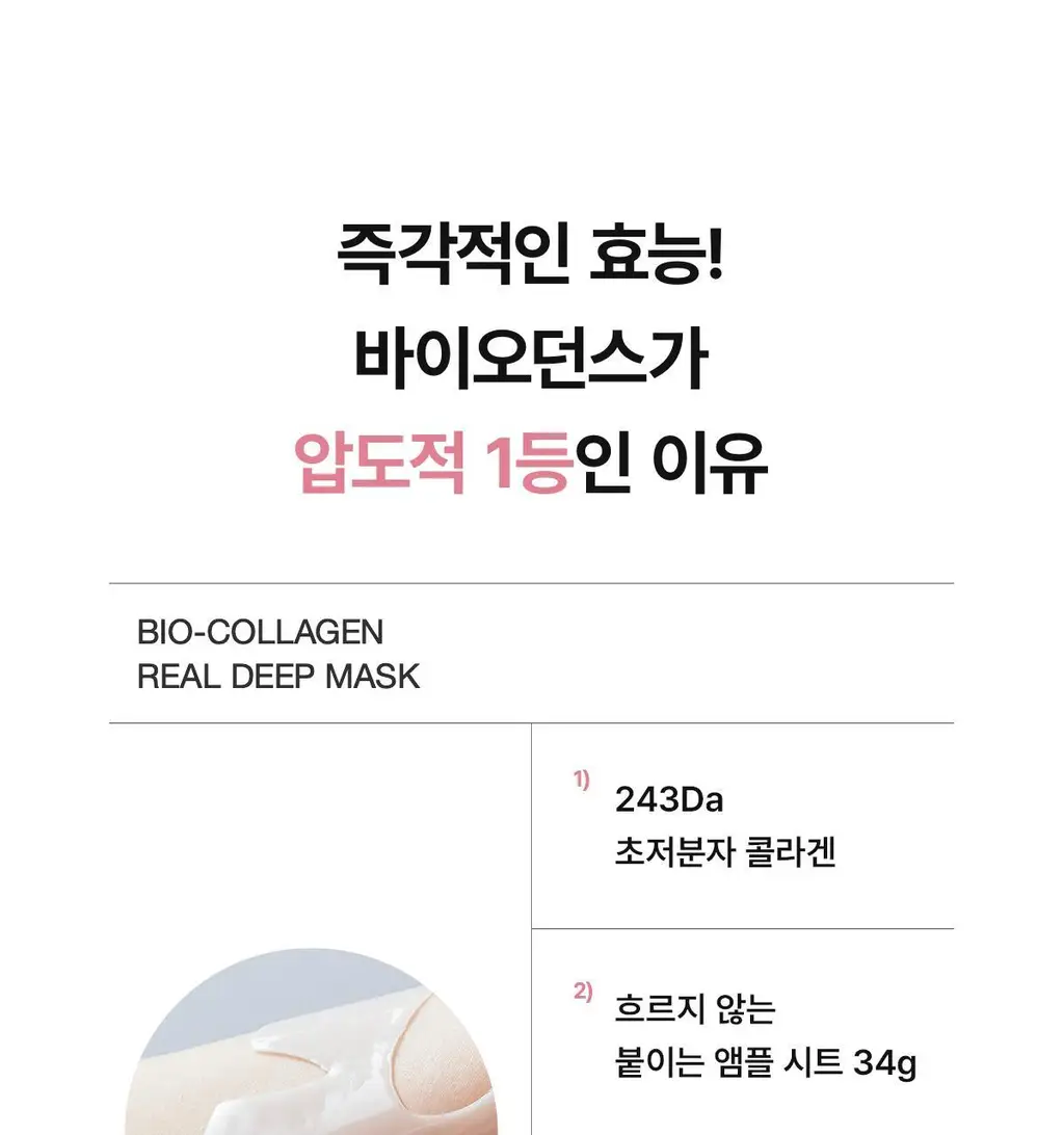 [원조겔팩] 바이오던스 리얼 딥 마스크 16매 (콜라겐/세라놀) 상세페이지 44